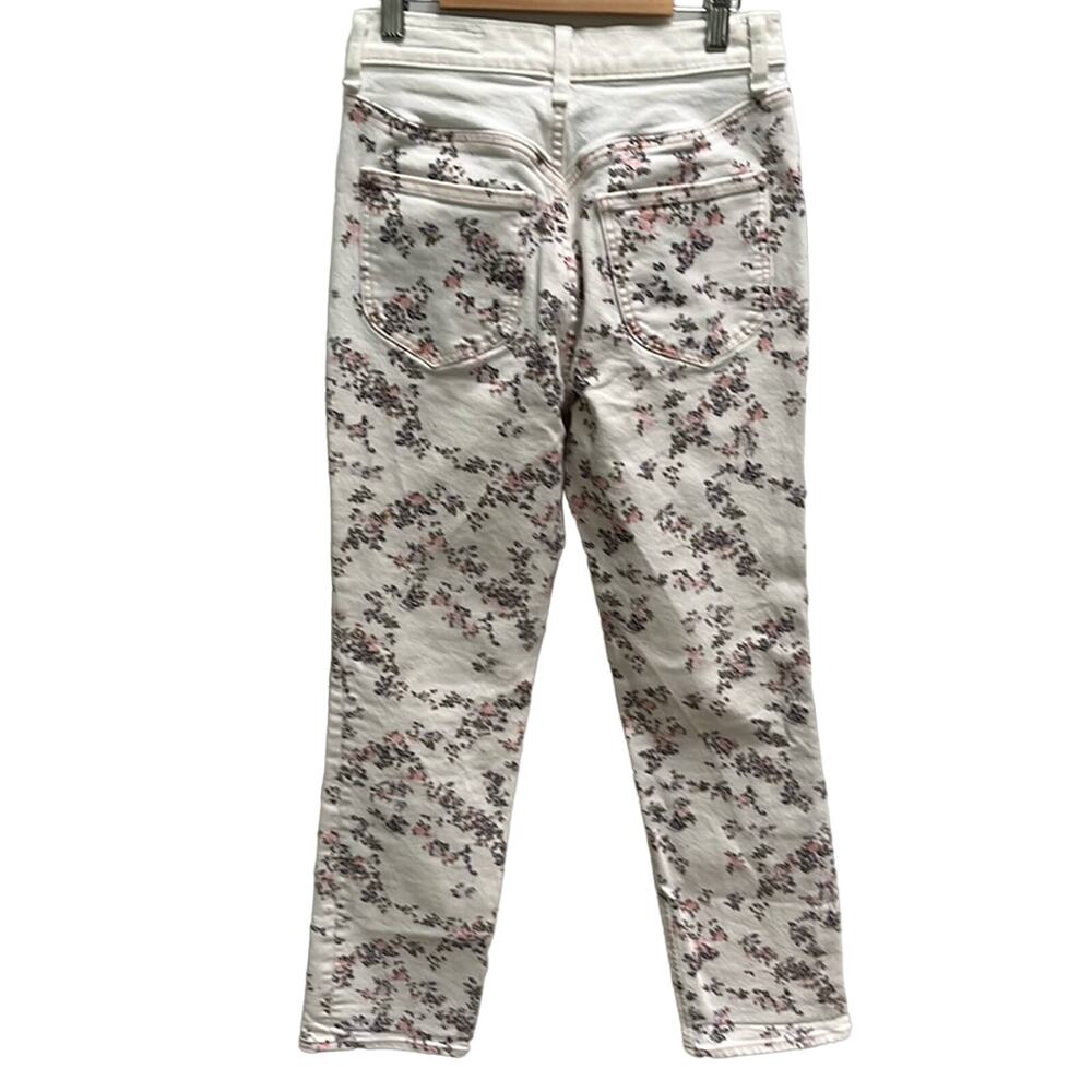 rag & bone Micro Floral Print Cropped Boy Jeans Sz 25